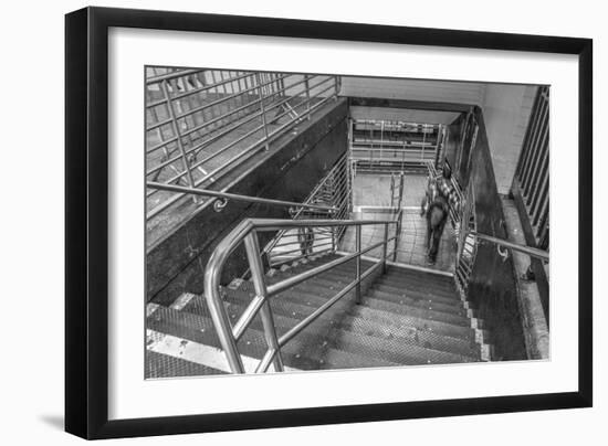 Subway Stairs-Robert Goldwitz-Framed Giclee Print