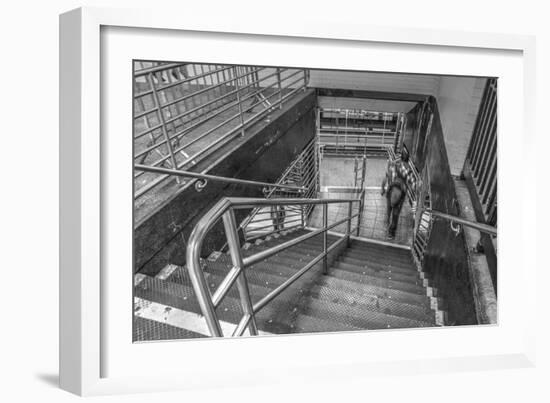 Subway Stairs-Robert Goldwitz-Framed Giclee Print