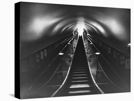 Subway Station Escalator-null-Stretched Canvas