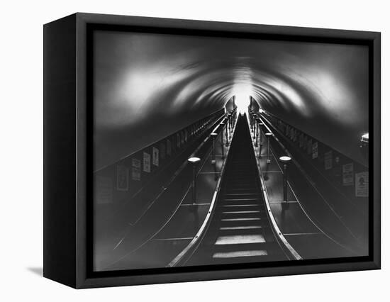 Subway Station Escalator-null-Framed Stretched Canvas