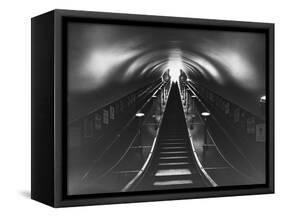 Subway Station Escalator-null-Framed Stretched Canvas