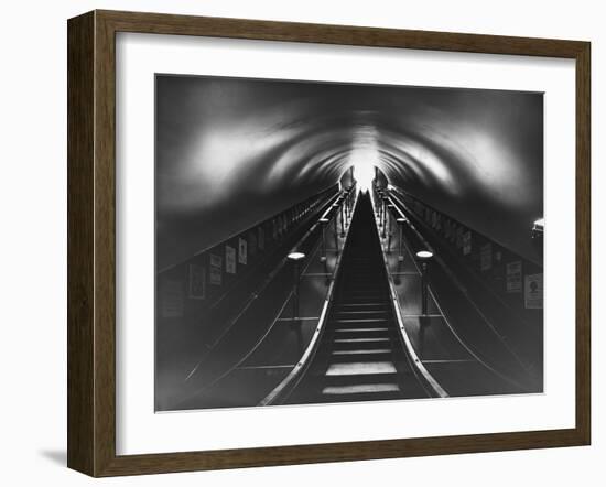 Subway Station Escalator-null-Framed Photographic Print