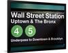 Subway Station Sign, Wall Street Station, Manhattan, New York City, United States-Philippe Hugonnard-Framed Photographic Print