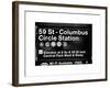 Subway Station Signs, 59 Street Columbus Circle Station, Manhattan, NYC, White Frame-Philippe Hugonnard-Framed Art Print