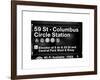 Subway Station Signs, 59 Street Columbus Circle Station, Manhattan, NYC, White Frame-Philippe Hugonnard-Framed Art Print