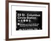 Subway Station Signs, 59 Street Columbus Circle Station, Manhattan, NYC, White Frame-Philippe Hugonnard-Framed Art Print