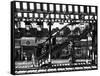Subway Station, Williamsburg, Brooklyn, New York, United States, Black and White Photography-Philippe Hugonnard-Framed Stretched Canvas