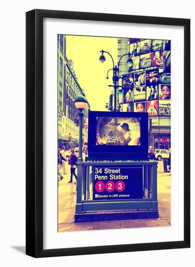 Subway Stations - Manhattan - New York City - United States-Philippe Hugonnard-Framed Photographic Print