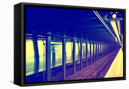 Subway Stations - Manhattan - New York City - United States-Philippe Hugonnard-Framed Stretched Canvas