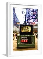 Subway Stations - Manhattan - New York City - United States-Philippe Hugonnard-Framed Photographic Print