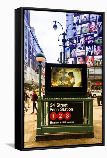 Subway Stations - Manhattan - New York City - United States-Philippe Hugonnard-Framed Stretched Canvas