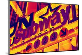 Subway Stations - Pop Art - New York City - United States-Philippe Hugonnard-Mounted Photographic Print