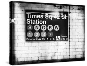 Subway Times Square - 42 Street Station - Subway Sign - Manhattan, New York City, USA-Philippe Hugonnard-Stretched Canvas