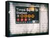 Subway Times Square - 42 Street Station - Subway Sign - Manhattan, New York City, USA-Philippe Hugonnard-Framed Stretched Canvas