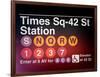 Subway Times Square - 42 Street Station - Subway Sign - Manhattan, New York City, USA-Philippe Hugonnard-Framed Art Print