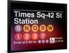 Subway Times Square - 42 Street Station - Subway Sign - Manhattan, New York City, USA-Philippe Hugonnard-Framed Art Print