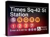 Subway Times Square - 42 Street Station - Subway Sign - Manhattan, New York City, USA-Philippe Hugonnard-Stretched Canvas