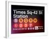 Subway Times Square - 42 Street Station - Subway Sign - Manhattan, New York City, USA-Philippe Hugonnard-Framed Art Print