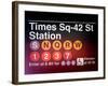 Subway Times Square - 42 Street Station - Subway Sign - Manhattan, New York City, USA-Philippe Hugonnard-Framed Art Print