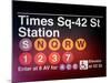 Subway Times Square - 42 Street Station - Subway Sign - Manhattan, New York City, USA-Philippe Hugonnard-Mounted Art Print