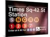 Subway Times Square - 42 Street Station - Subway Sign - Manhattan, New York City, USA-Philippe Hugonnard-Mounted Art Print