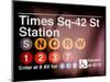 Subway Times Square - 42 Street Station - Subway Sign - Manhattan, New York City, USA-Philippe Hugonnard-Mounted Art Print