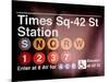 Subway Times Square - 42 Street Station - Subway Sign - Manhattan, New York City, USA-Philippe Hugonnard-Mounted Art Print