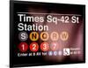 Subway Times Square - 42 Street Station - Subway Sign - Manhattan, New York City, USA-Philippe Hugonnard-Framed Art Print