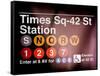 Subway Times Square - 42 Street Station - Subway Sign - Manhattan, New York City, USA-Philippe Hugonnard-Framed Stretched Canvas