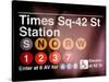 Subway Times Square - 42 Street Station - Subway Sign - Manhattan, New York City, USA-Philippe Hugonnard-Stretched Canvas