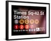 Subway Times Square - 42 Street Station - Subway Sign - Manhattan, New York City, USA-Philippe Hugonnard-Framed Art Print