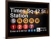 Subway Times Square - 42 Street Station - Subway Sign - Manhattan, New York City, USA-Philippe Hugonnard-Framed Art Print