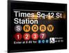 Subway Times Square - 42 Street Station - Subway Sign - Manhattan, New York City, USA-Philippe Hugonnard-Framed Art Print