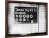 Subway Times Square - 42 Street Station - Subway Sign - Manhattan, New York City, USA-Philippe Hugonnard-Framed Art Print