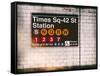 Subway Times Square - 42 Street Station - Subway Sign - Manhattan, New York City, USA-Philippe Hugonnard-Framed Stretched Canvas