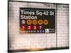 Subway Times Square - 42 Street Station - Subway Sign - Manhattan, New York City, USA-Philippe Hugonnard-Stretched Canvas