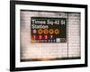 Subway Times Square - 42 Street Station - Subway Sign - Manhattan, New York City, USA-Philippe Hugonnard-Framed Art Print