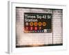 Subway Times Square - 42 Street Station - Subway Sign - Manhattan, New York City, USA-Philippe Hugonnard-Framed Art Print