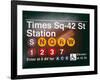 Subway Times Square - 42 Street Station - Subway Sign - Manhattan, New York City, USA-Philippe Hugonnard-Framed Art Print