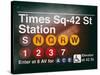 Subway Times Square - 42 Street Station - Subway Sign - Manhattan, New York City, USA-Philippe Hugonnard-Stretched Canvas