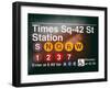 Subway Times Square - 42 Street Station - Subway Sign - Manhattan, New York City, USA-Philippe Hugonnard-Framed Art Print