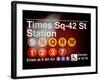 Subway Times Square - 42 Street Station - Subway Sign - Manhattan, New York City, USA-Philippe Hugonnard-Framed Art Print