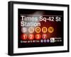 Subway Times Square - 42 Street Station - Subway Sign - Manhattan, New York City, USA-Philippe Hugonnard-Framed Art Print