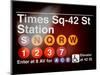 Subway Times Square - 42 Street Station - Subway Sign - Manhattan, New York City, USA-Philippe Hugonnard-Mounted Art Print