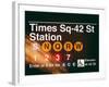 Subway Times Square - 42 Street Station - Subway Sign - Manhattan, New York City, USA-Philippe Hugonnard-Framed Art Print