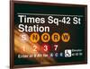 Subway Times Square - 42 Street Station - Subway Sign - Manhattan, New York City, USA-Philippe Hugonnard-Framed Art Print