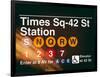 Subway Times Square - 42 Street Station - Subway Sign - Manhattan, New York City, USA-Philippe Hugonnard-Framed Art Print