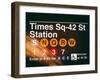 Subway Times Square - 42 Street Station - Subway Sign - Manhattan, New York City, USA-Philippe Hugonnard-Framed Art Print