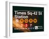 Subway Times Square - 42 Street Station - Subway Sign - Manhattan, New York City, USA-Philippe Hugonnard-Framed Art Print