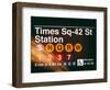 Subway Times Square - 42 Street Station - Subway Sign - Manhattan, New York City, USA-Philippe Hugonnard-Framed Art Print